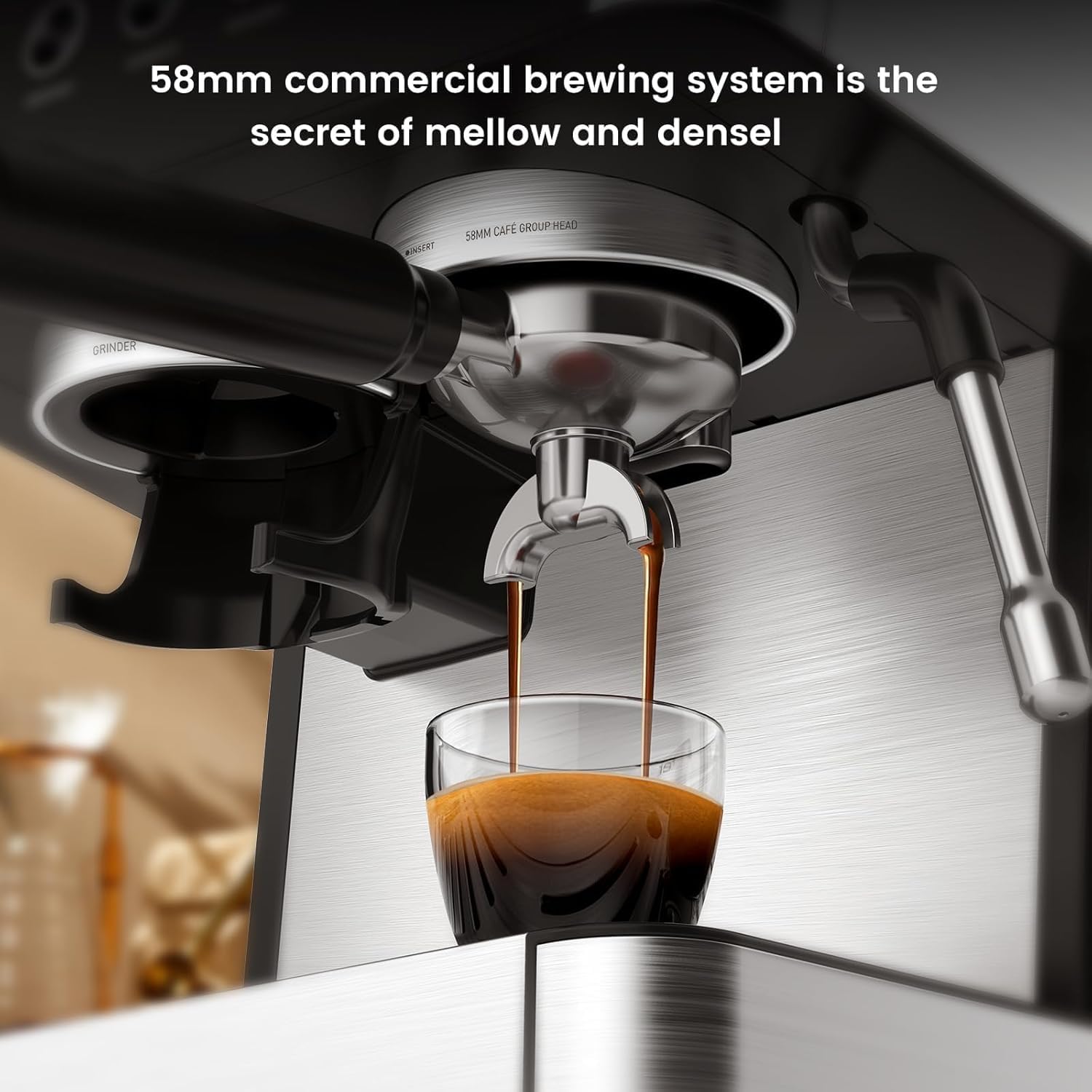 Cafetera Superautomática, Cafetera Automatica con Molinillo Incorporado-2 Cafés, Espumador de Leche Manual, Espresso y Cappuccino, Panel de Control con Botones,30 Ajustes de Molienda,Depósito de 2.3 L | Máquina de espresso
