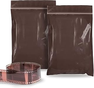 APQ Brown Amber Zip Bags 6 x 8, Poly Zip Bags for Storage Pack of 100, Durable Plastic Bags Resealable 3 Mil, Water-Resistant Poly Zipper Bags, Poly & Plastic Packaging Bags for Light Sensitive