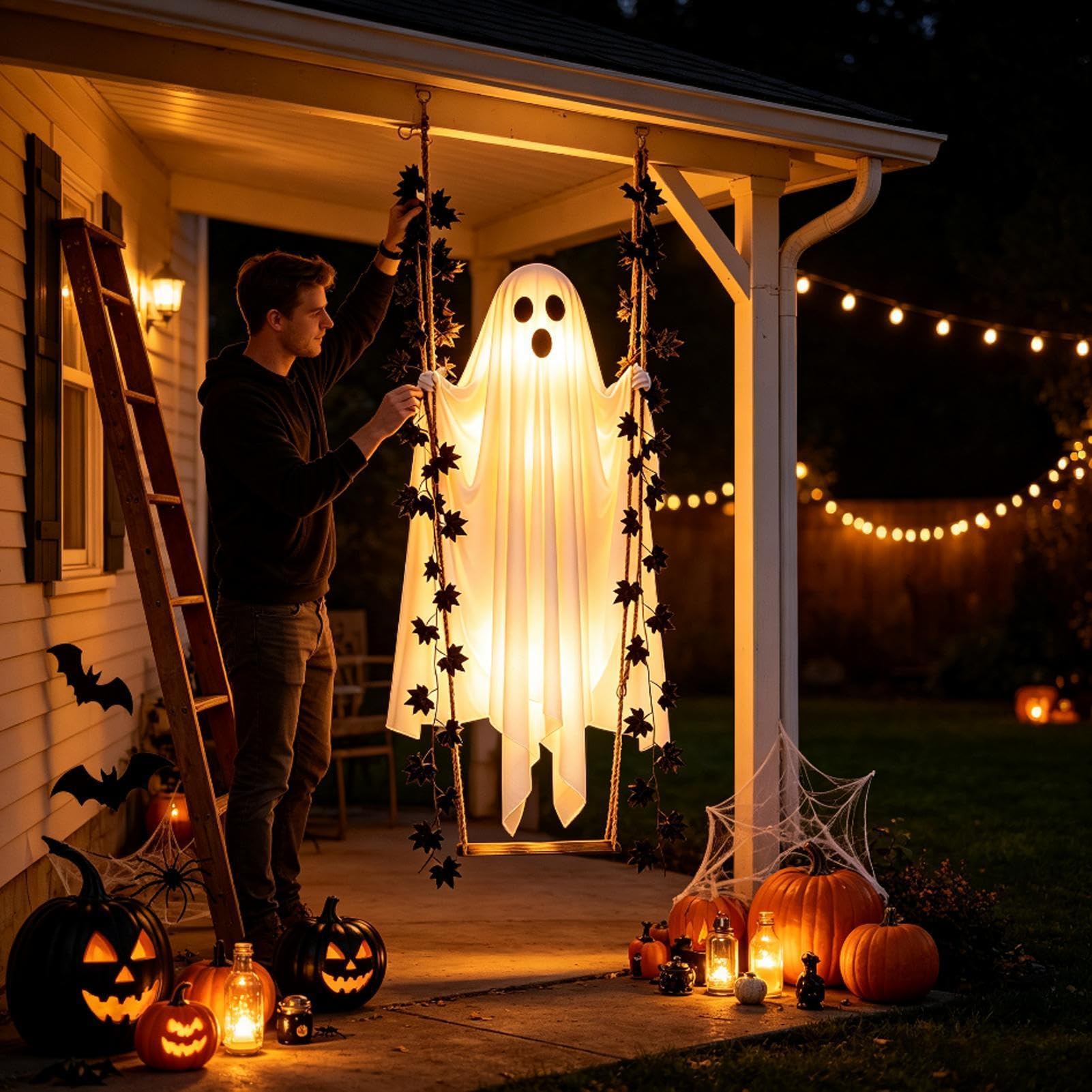 Halloween Swinging Ghost | 120cm Scary Floating Figure Ornament