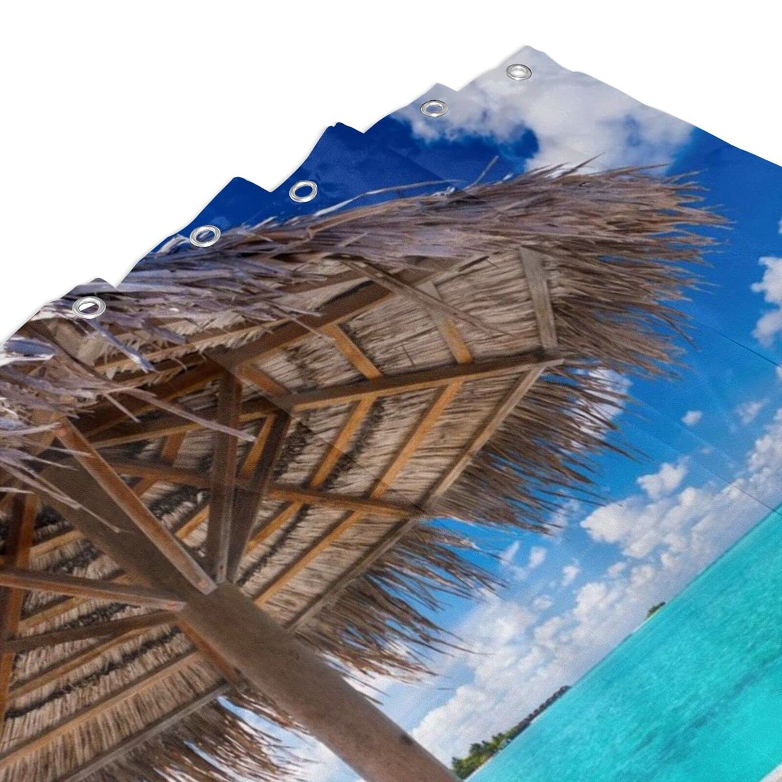 Tenda Doccia Oceano 183x183 Cm Con Corallo Costiero | WELMECO In Poliestere Con 12 Ganci - 2