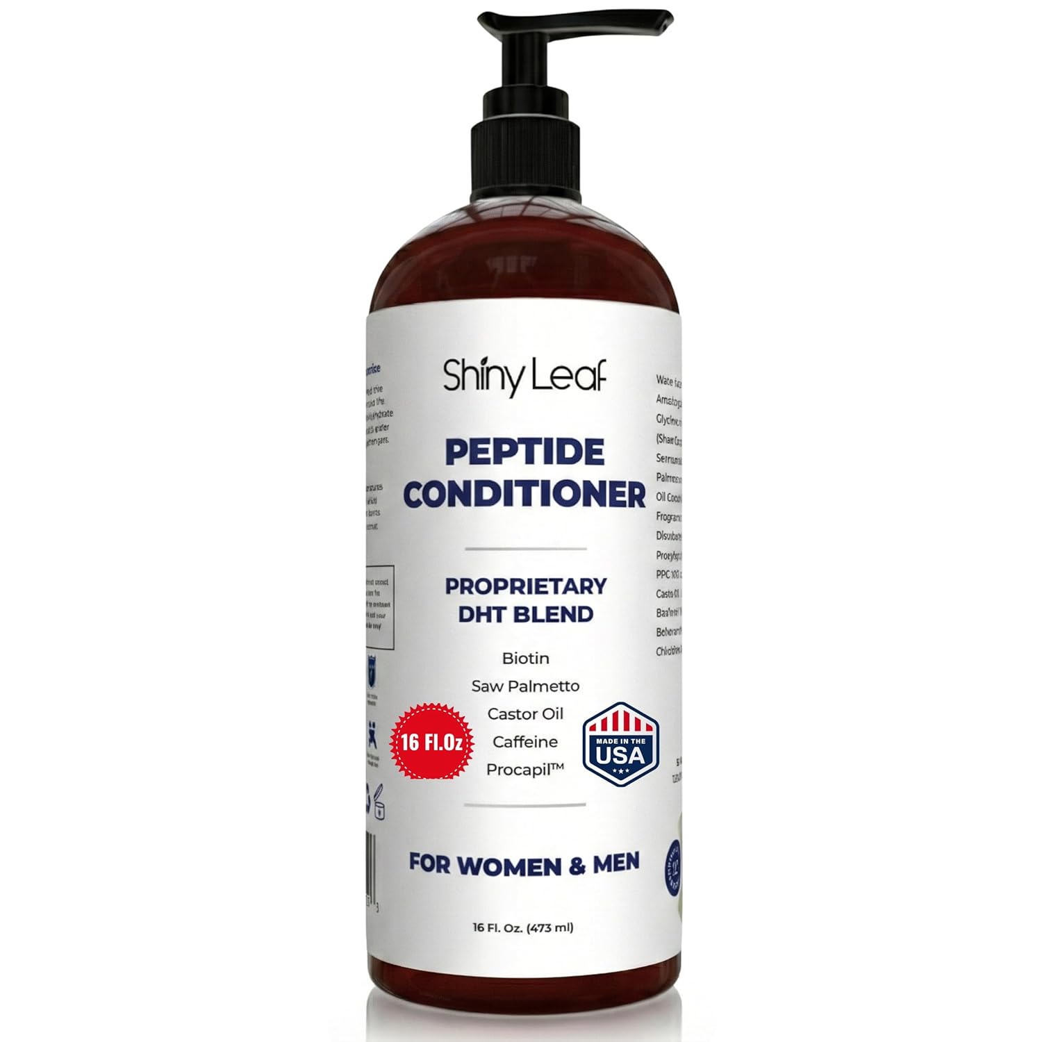 Anti-Thinning Peptide Conditioner – Sulfate Free Hydrating & Thickening Hair Conditioner with Biotin, Caffeine & Saw Palmetto for Women & Men, Safe for Color-Treated & All Hair Types, 16 fl.oz