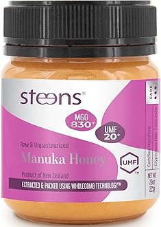 Steens Manuka Honey - MGO 830+ - Pure & Raw 100% Certified UMF 20+ Manuka Honey - Bottled and Sealed in New Zealand - 7.9 oz - New Version