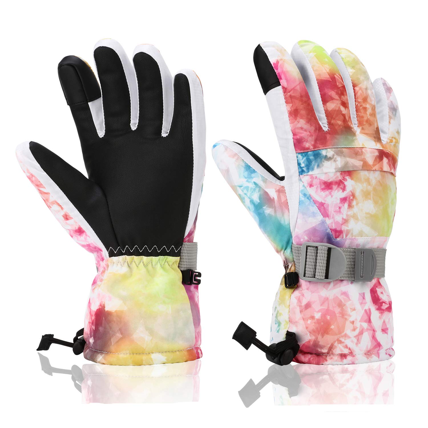 Yidomto Ski Gloves for Men Women Kids - Waterproof Thermal Winter Snow Gloves, Touchscreen Compatible for Skiing, Snowboarding, Cold Weather,