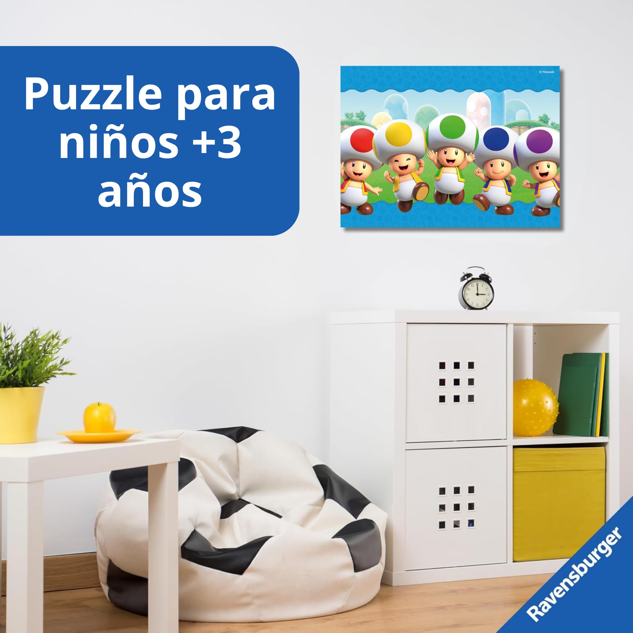 Ravensburger - Super Mario 4 in a box | Puzzle 3 Años O Más | 12-16-20-24 Piezas | Regalo Niño 3 Años O Más | Rompecabezas Niños de 19x14cm | Ravensburger Puzzle