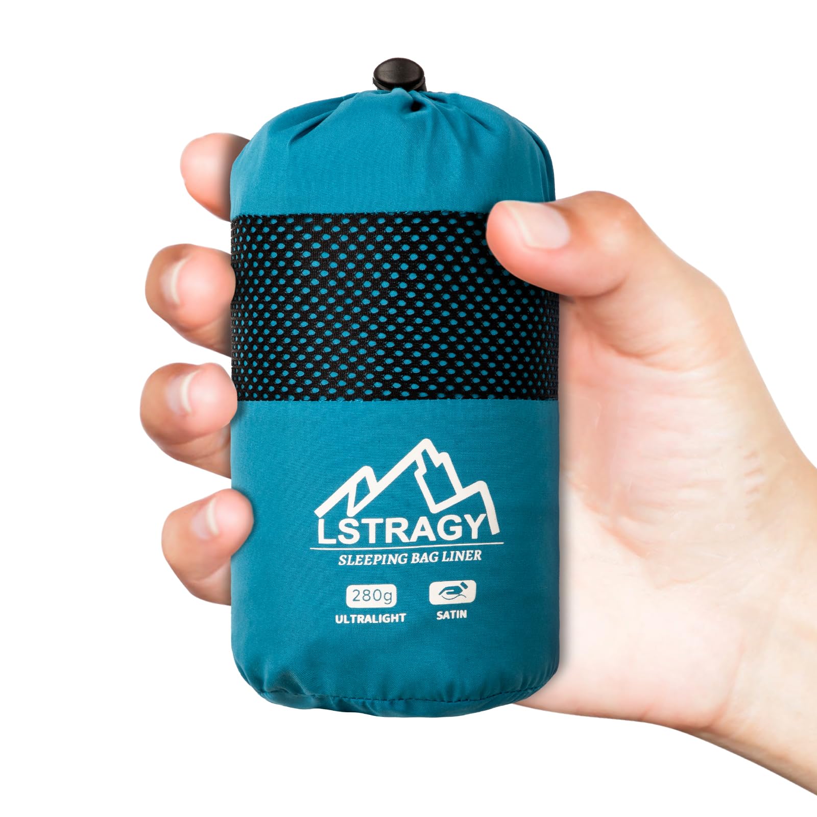 Saco de Dormir Ultraligero de satén, 220g/280g Saco de Dormir Fino con Funda y Cremallera bidireccional, Ideal para hostales y Viajes de mochilero, imprescindible para el Senderismo