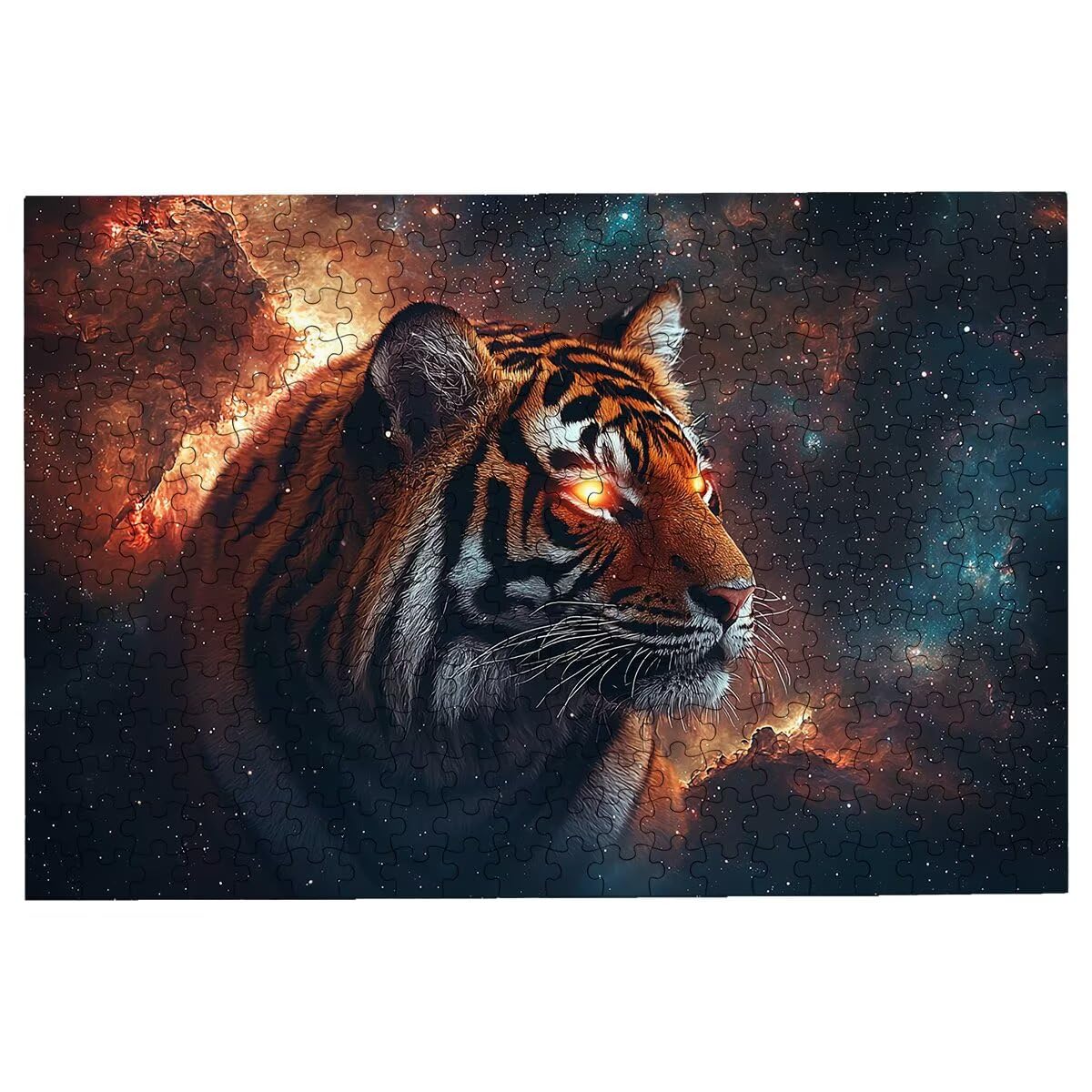 Puzzle 1500 elementów tygrys, puzzle 1500 elementów dorośli gwiaździste niebo, klasyczne puzzle gry edukacyjne do aktywności rodzinnej, najwyższej jakości drewniane puzzle z pudełkiem na prezent dla