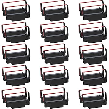 Cosob 30 Pack ERC30 ERC30 Black and Red ERC-30 ERC30/34/38 Ribbon Compatible with Epson TM-U220 M188B ERC30 ERC34 ERC38 NK506 Printer