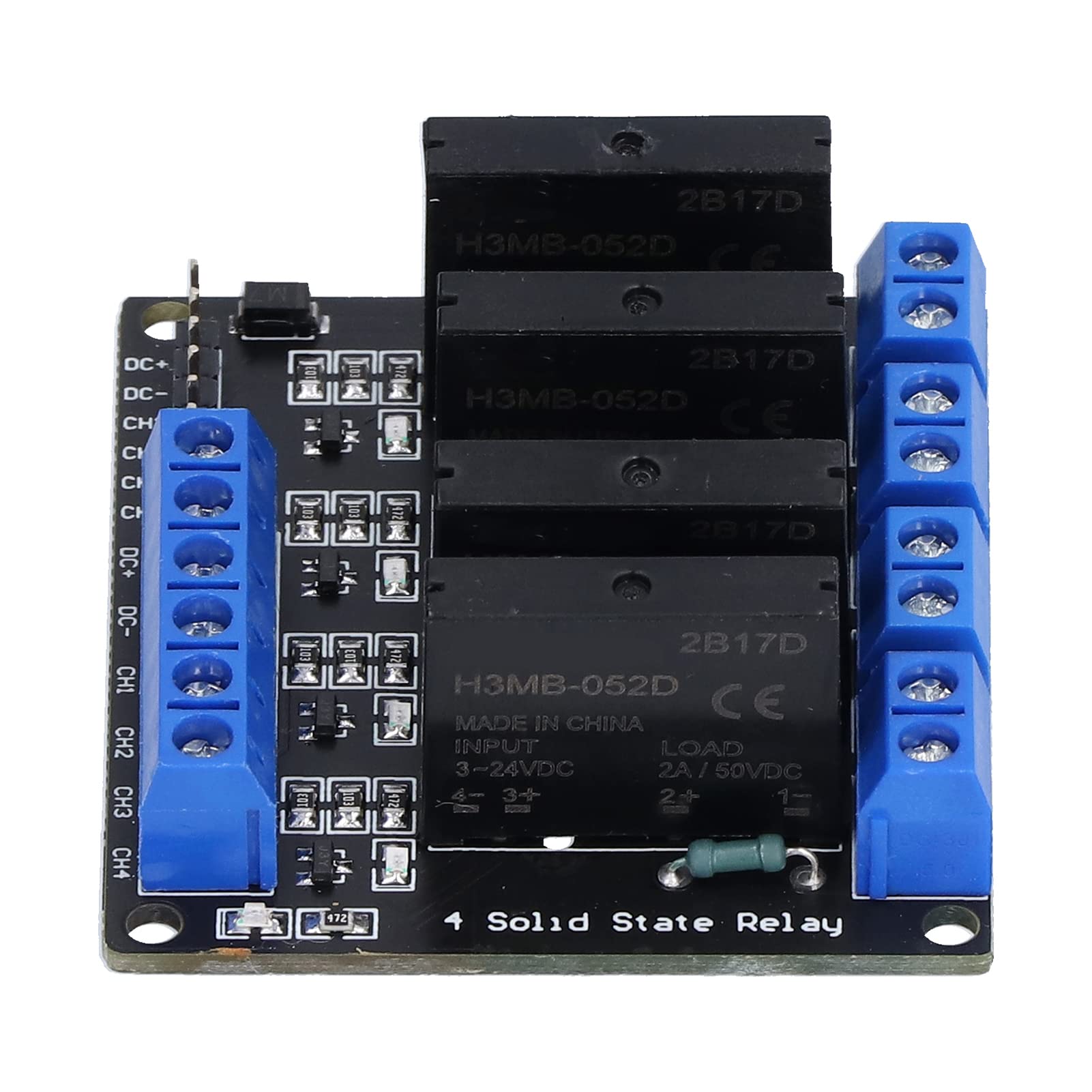 Solid State Relay Module 4 Channel High Level Trigger SSR DC Control AC with 3 24V HY M283