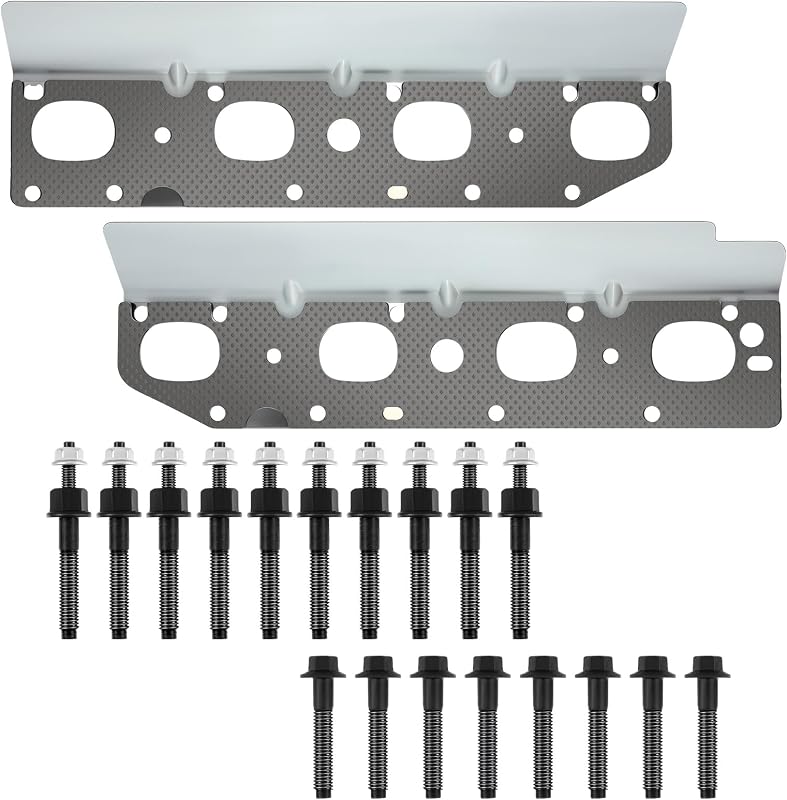 Kit de Juntas do Coletor de Escape Datanly com Parafusos e Prisioneiros para Chrysler/Ram 5.7L V8 2009–2020 – Lado Esquerdo e Direito