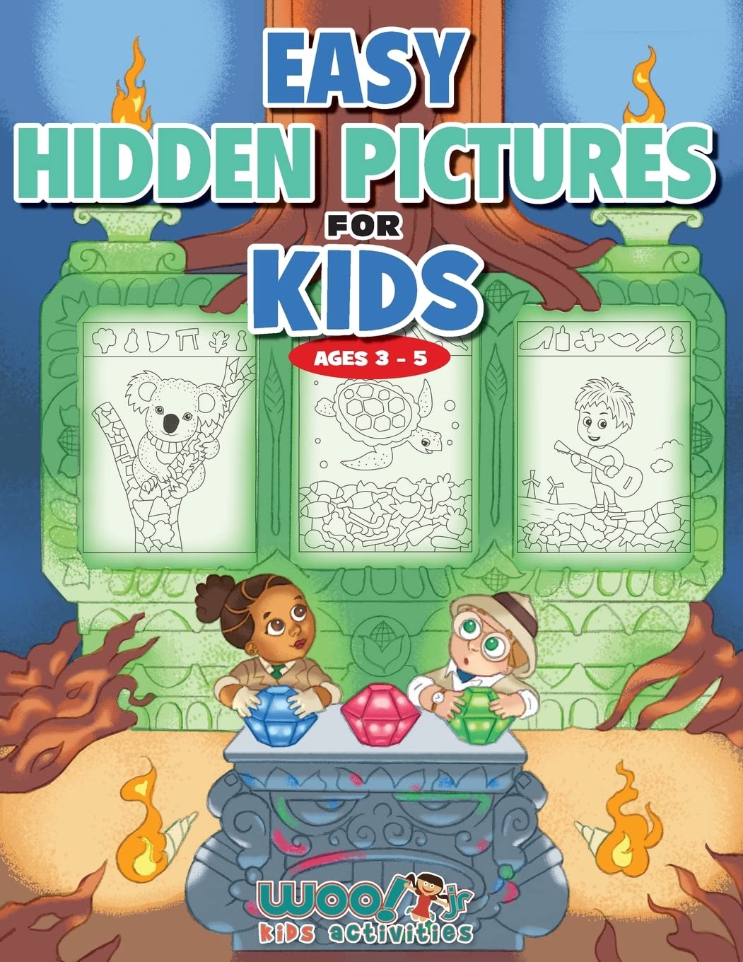 Easy Hidden Pictures for Kids Ages 3-5: A First Preschool Puzzle Book of Object Recognition (Preschool kids learn and have fun too) (Woo! Jr.) Paperback – Coloring Book, April 13, 2021