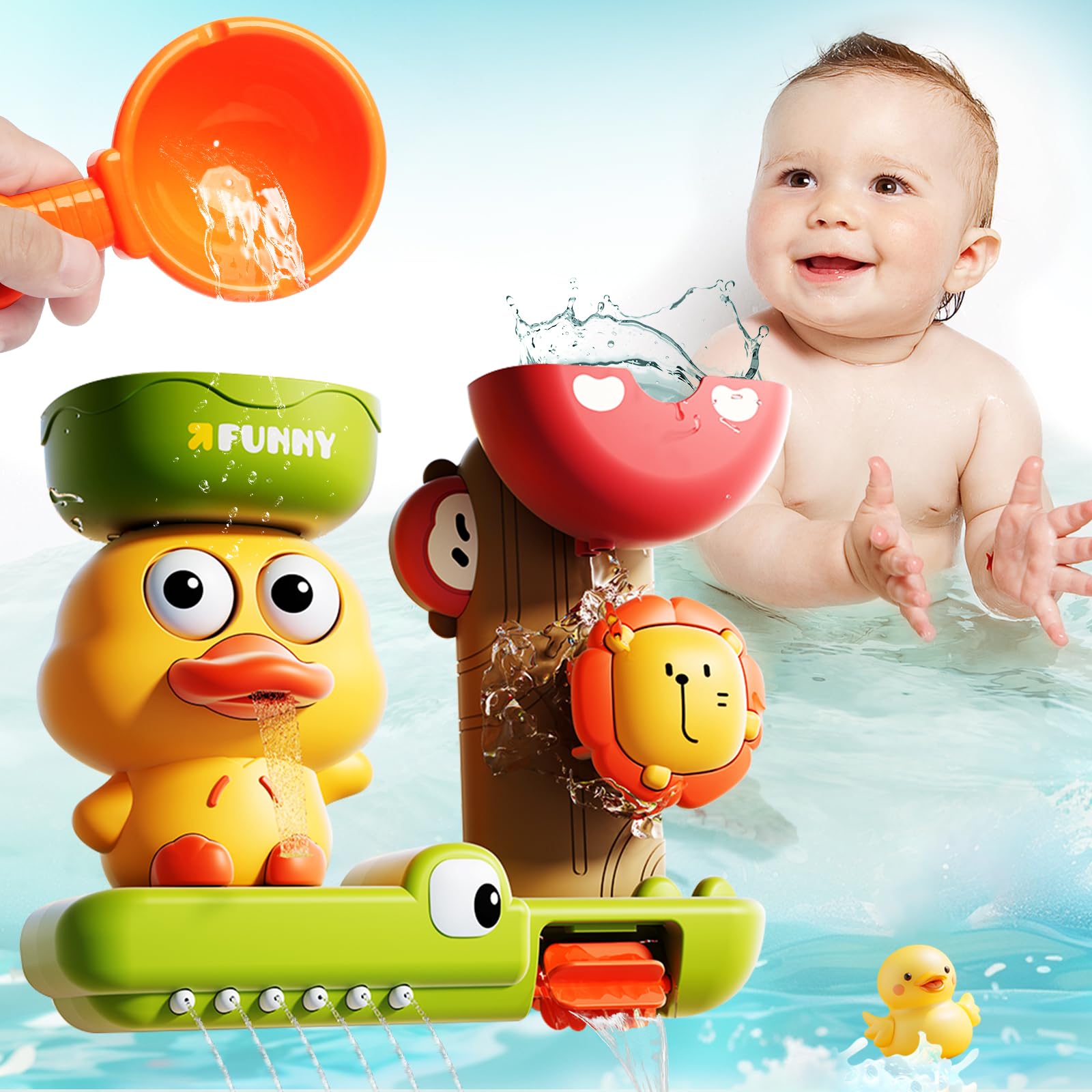 Giocattolo Da Bagno A Cascata Dinosauro - Con Ventose, Per Bambini 1-6 Anni - Foto 7