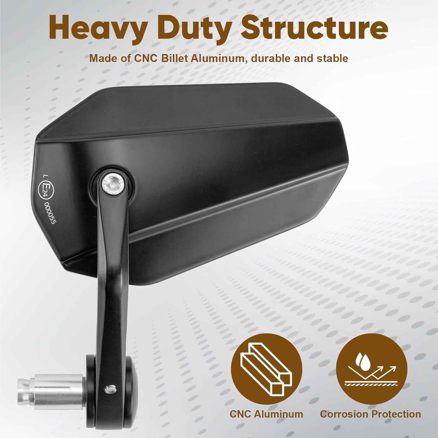 Motorcycle Handlebar Bar End Mirrors Universal Rearview Side Mirrors CNC Aluminum Anti Glare Compatible with Most Motorcycles E-bike Scooters Snowmobile ATV