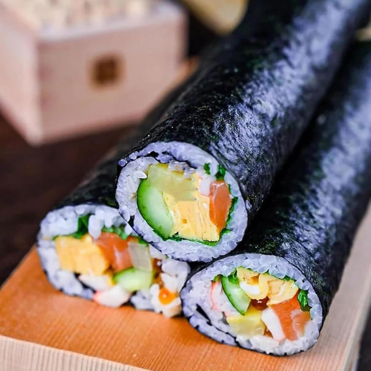 Manuelle runde Sushi-Rollmaschine, DIY Edelstahl Sushi Roller, Reis und Algen Wrapping Tool für Küche, Restaurant, Snackbar, Hotel