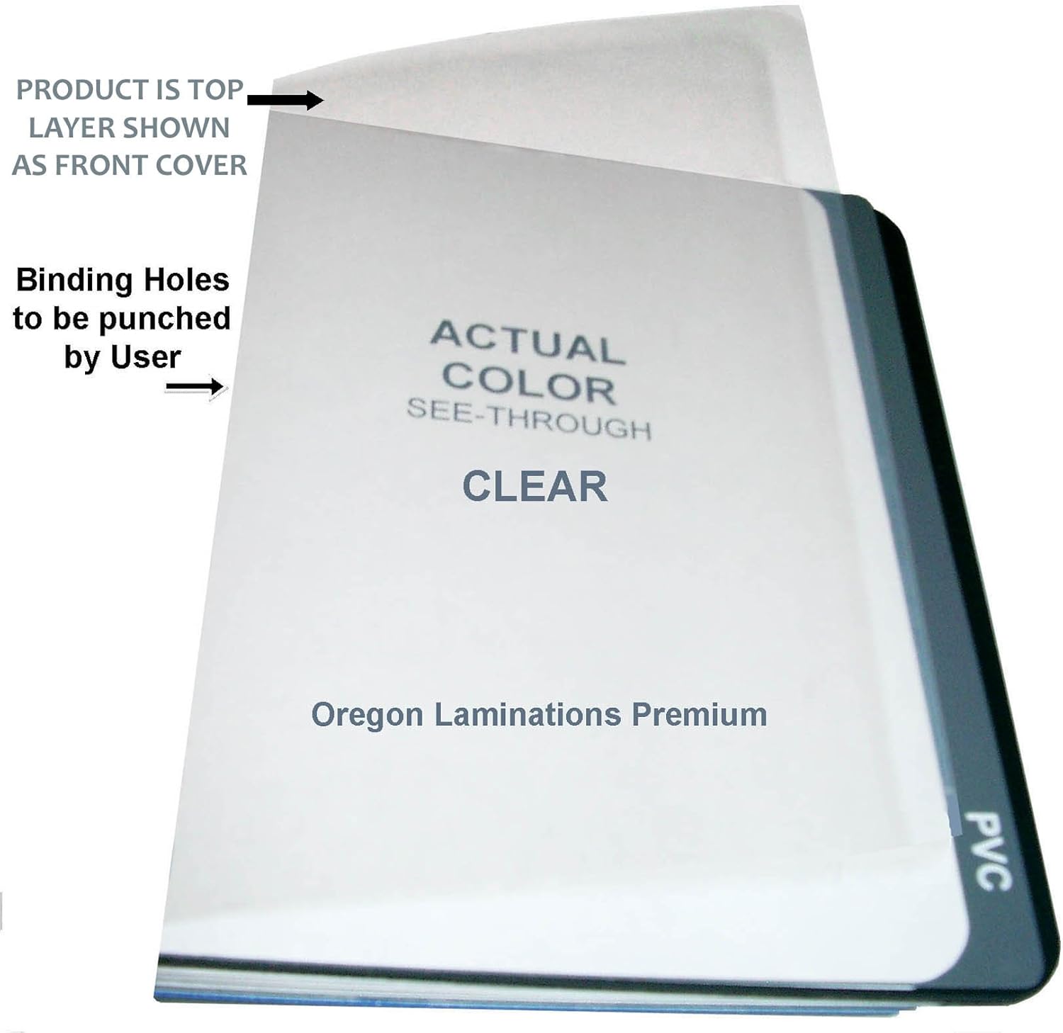 Clear Plastic Report Binding Covers 11 x 17 inch x 10 mil (279mm x 432mm x 250 microns) [pk of 100] unpunched Standard Letter Size Sheets, Square Corners