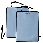 Enovoe Kick Mats - Set of 2 - Back of Seat Protector for Kids Feet - Car Seat Back Protector - Shields from Dirt and Scuffs - Durable Material - 16.8x32.8inch - Grey - Kick Mats Back Seat Protector