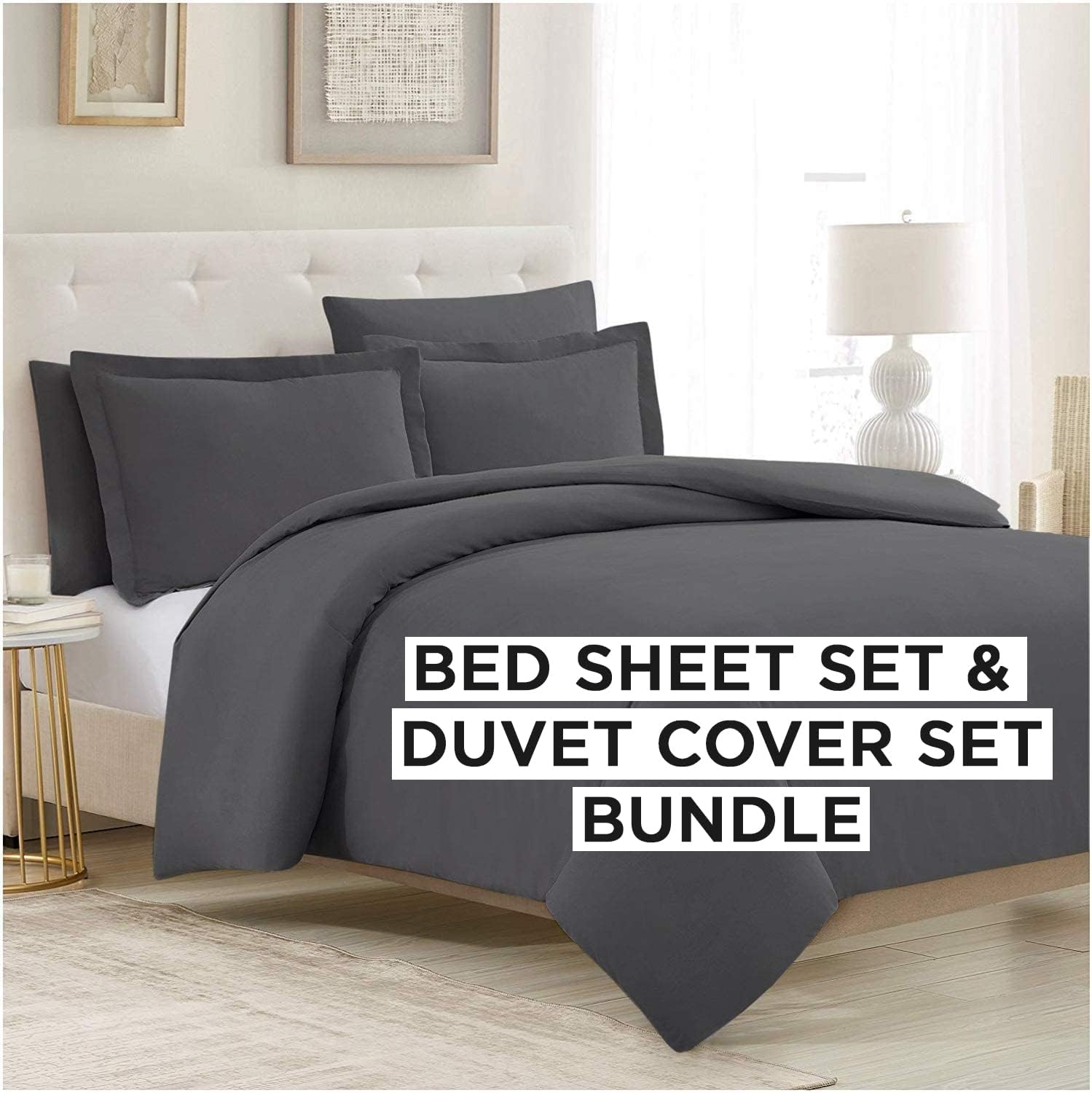 Mellanni Bed Sheet Set + Duvet Cover Set Bundle&Save