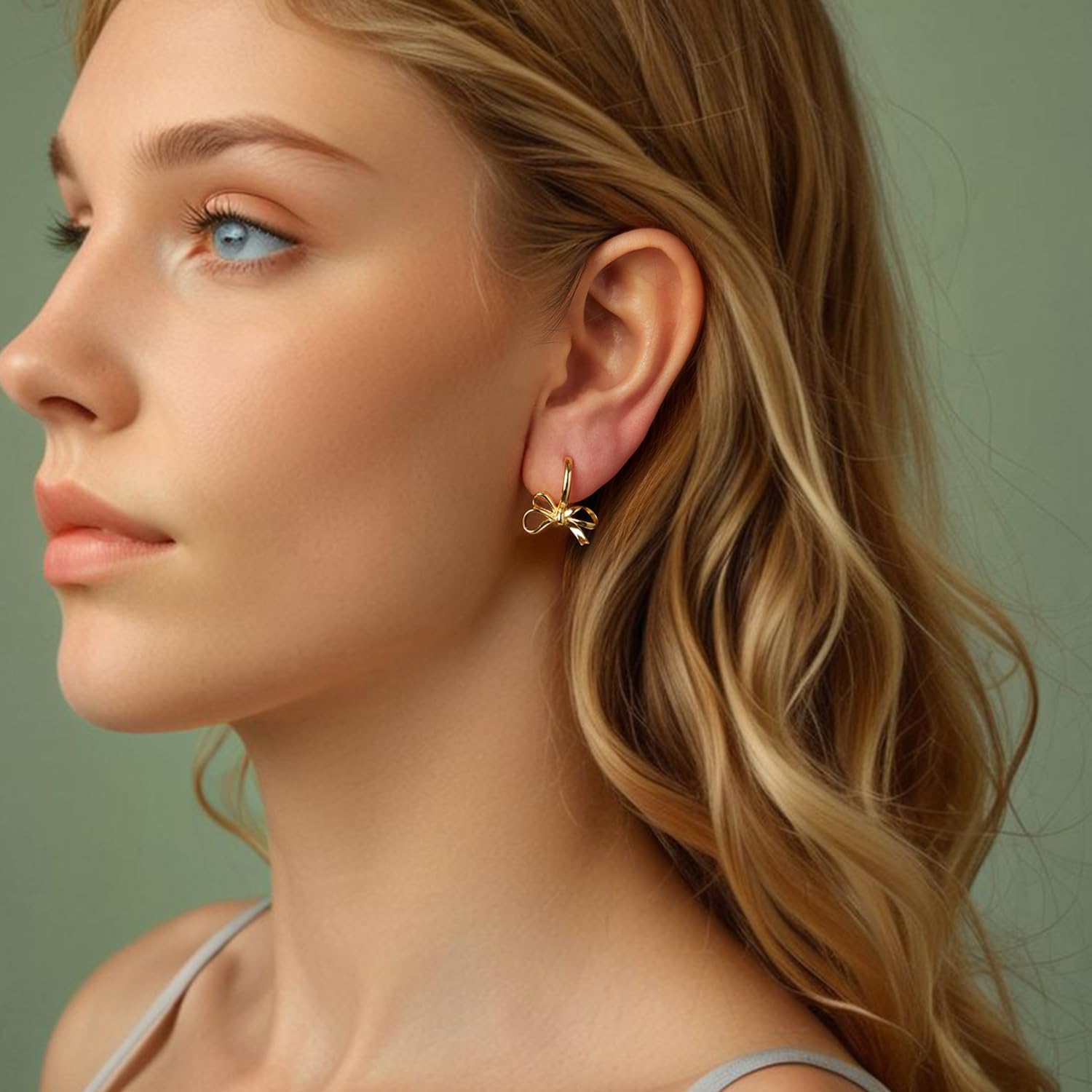 MUNDELL 925 Sterling Silver Dachshund Turtle Hoop Earrings for Women Green Zircon Eyes Snake Ear Buckles Statement Fine Jewelry Golden image 3 of 8 B0DRYNSN89