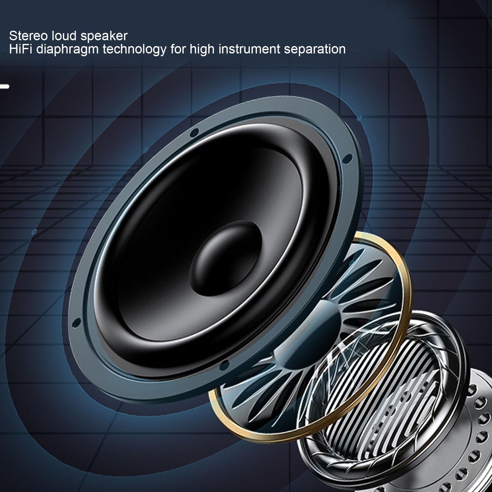 Casse Bluetooth Portatile 60W Wireless Stereo Speaker, Ottima Qualità