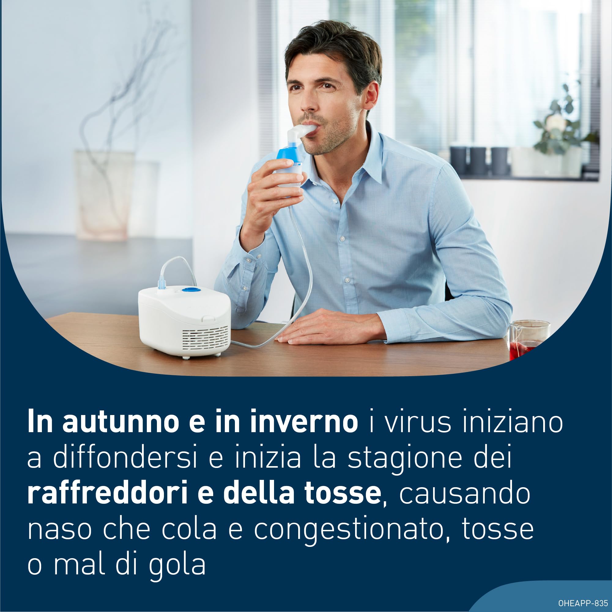 OMRON X102 Total Macchina aerosol adulti e Aerosol bambini con doccia nasale – trattamento efficace delle vie respiratorie per tutto l’anno
