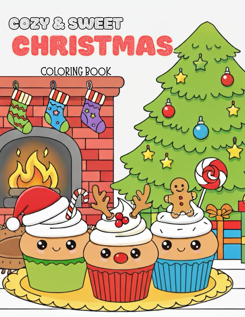 Cozy & Sweet Christmas Coloring Book: Beautiful Christmas coloring book with 35 coloring pages. It encourages the imagination and creativity of Children & Adults.