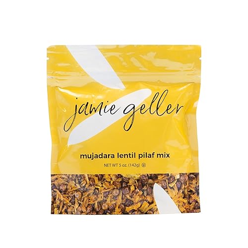 Jamie Geller Mujadara Lentil Pilaf Mix | Paquete de 2, bolsa de 5 oz (142 g) | OU KOSHER PAREVE | Condimentos para arroz y otros granos