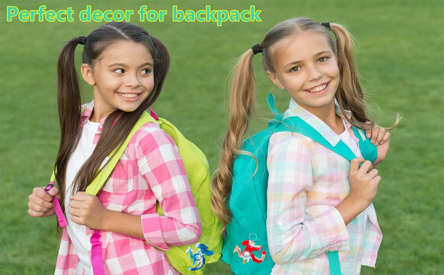 24 Packs Bulk Dragons Backpack Mini Pop Keychain fidgets Bubble, Toys for Children Classroom Students Gifts from Teacher, Birthday party favors