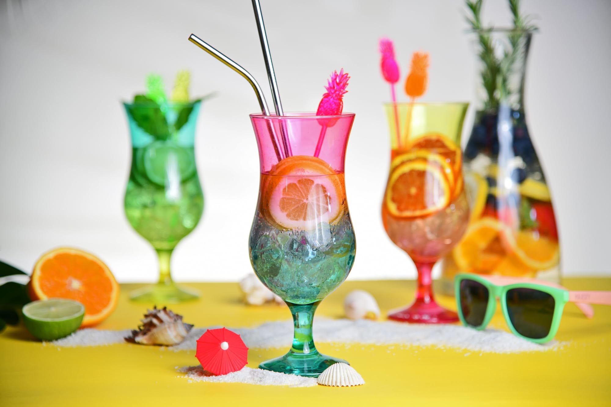 Glasmark KROSNO, 420ml, Zestaw 6 szt., Kieliszki do koktajli i long drinków, Kieliszek Pina Colada, Szklanki imprezowe