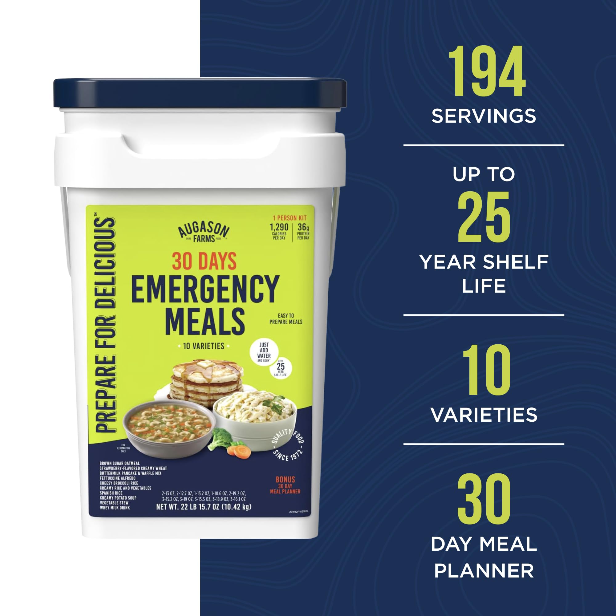 AUGASON lunch-and-dinner-variety-pail- 期限2033年 STORAGE FOOD 30Day FARMS 避難生活用品