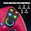 Controlador LED Nonbliep para PS5, para PS5 Slim/Pro/PC, controlador inalámbrico con luz RGB de 9 colores/doble vibración/Turbo/conector de audio de 3.5 mm/altavoz/programable para PlayStation 5 7