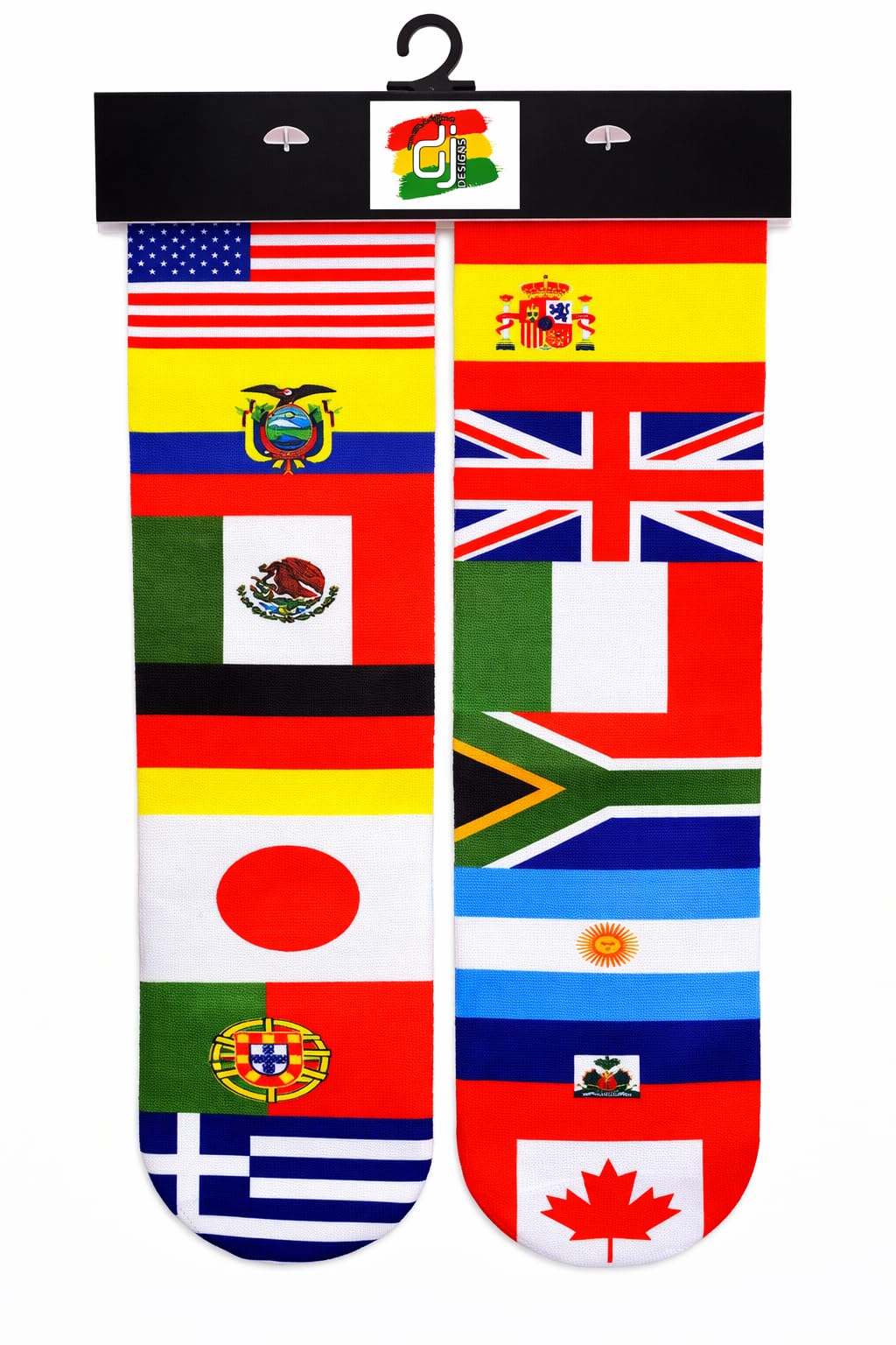Kids Teens Adult Socks Mid Crew 3D Print Fits Men Women Boys Girls Youth Children Funny Novelty Over 70 Designs, World Flags, 3-9 Years