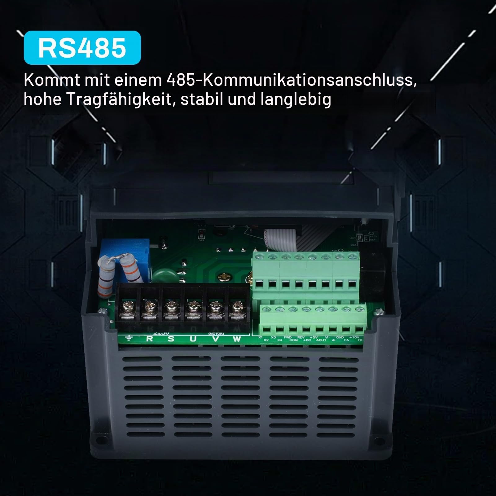 VFD Frequenzumrichter 230V Einphasiger 220V-Eingang Dreiphasiger 220V-Ausgang 2.2KW Frequenzumrichter CNC Frequenzumrichter Abnehmbare Schalttafel Modell JH-500A (mit 1M Verlängerungskabel)