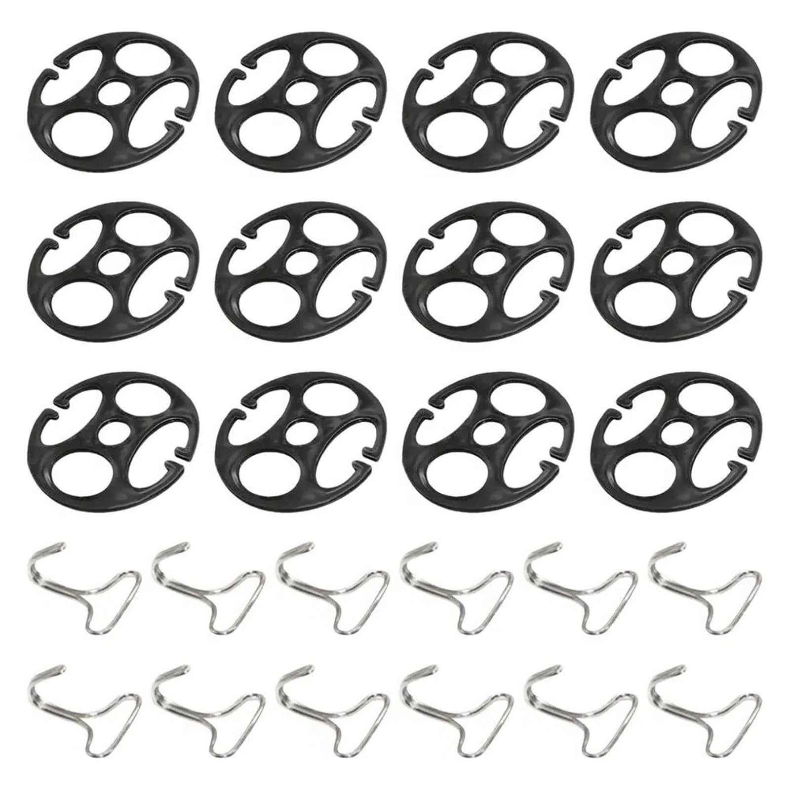 ordinarYone 24pcs Cover Plate Metal Hooks for Reinforce Cushions Cover Fasteners Chuck and Hook Locking Clip