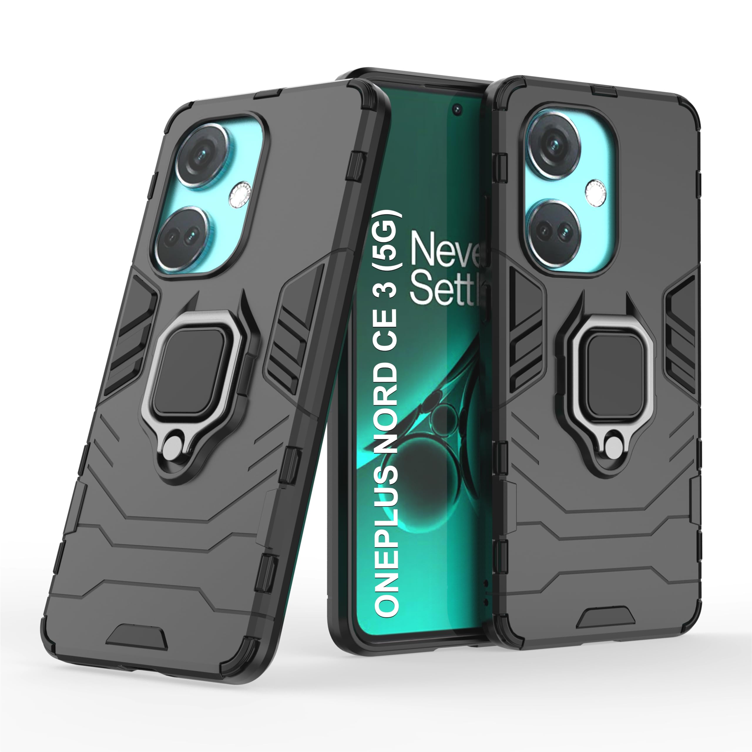 CEDO Rugged OnePlus Nord CE 3 (5G) Defender Case | Rotating Ring Holder & Kickstand in-Built | Military Grade Armor | Bumper Back Cover (Black) (B0CJNYJ23N) Amazon Price History, Amazon Price Tracker