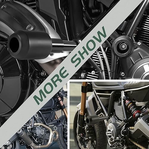 Miniatura 6 de Protector de motor de motocicleta, protector lateral deslizante, protección contra caídas compatible con D-ucati Scrambler 400800 2017 2018 2019
