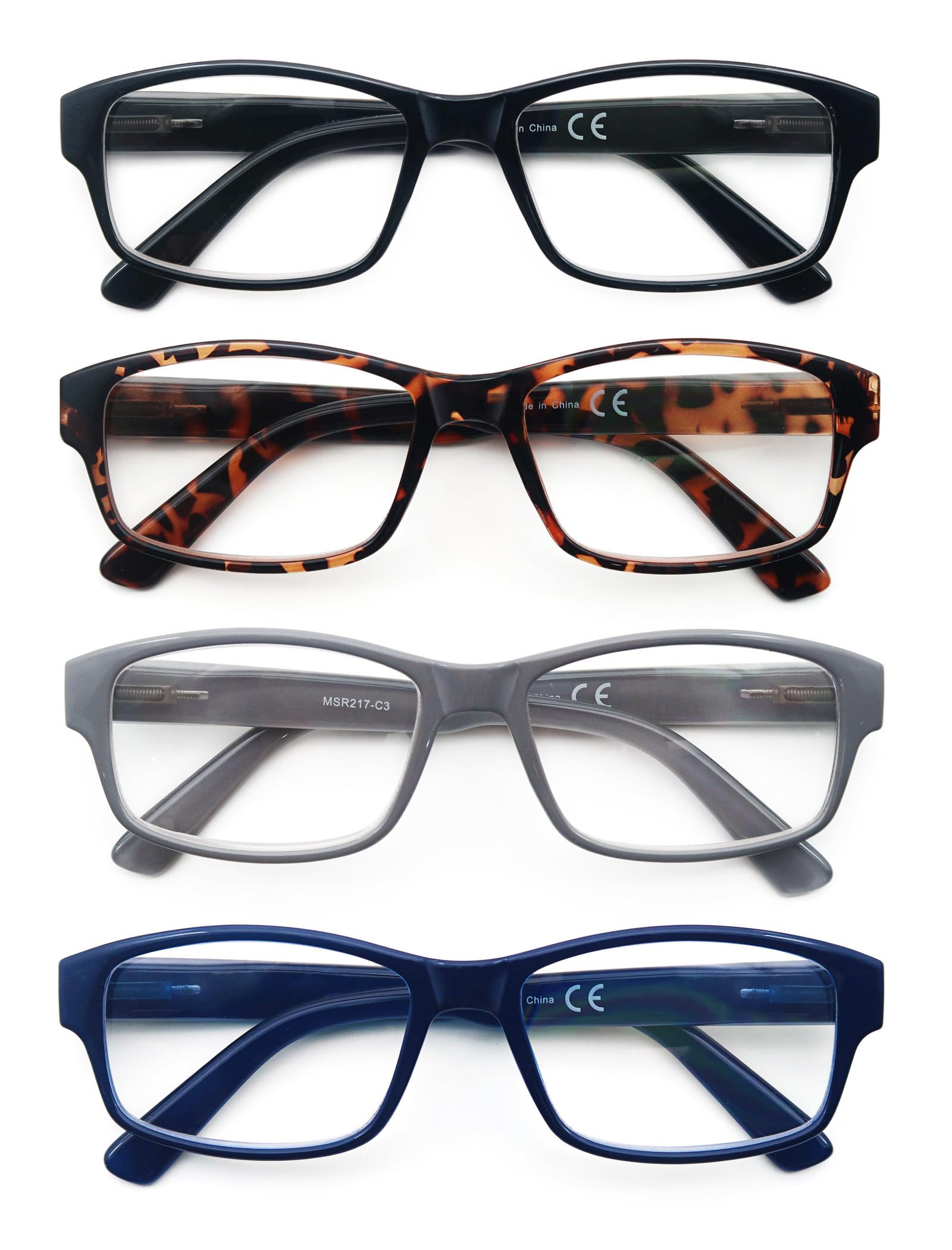 HEEYYOK 1.5 Reading Glasses Men Large Readers For Men XXL Wide Reader Oversized Frame Cheaters Reading Glasses For Mens Comfort Spring Hinge