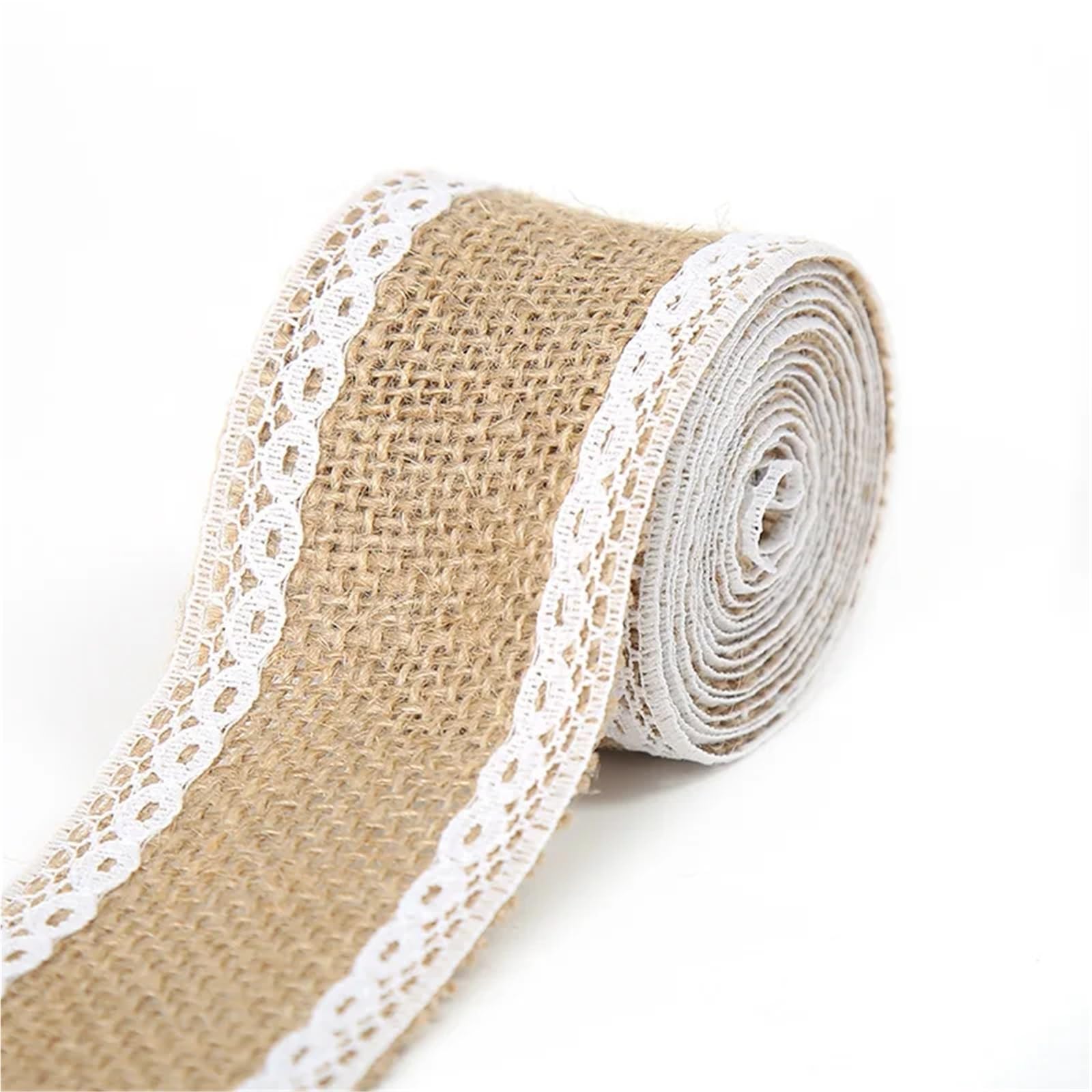 Jute Burlap Ribbon, Jute Burlap Ribbon White Lace Trim 1-10m