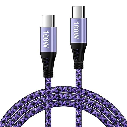 Cable USB C PD de 100 W/5 A, carga rápida tipo C a tipo C, cable de carga Android para Motorola Razr, Edge +, G Play, G Power, G Stylus, G Fast, G9,