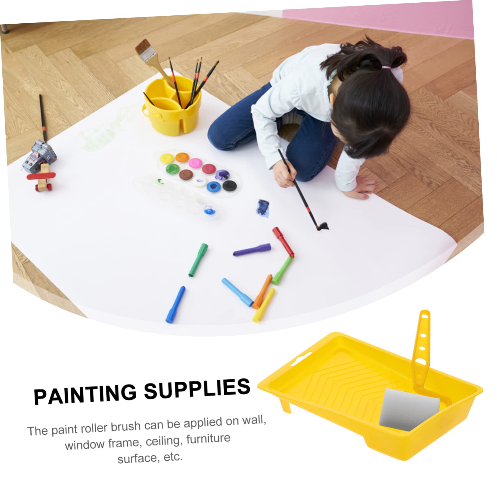 UPKOCH 4juegos Rodillos De Pintura Multifuncionales Para Diy Rodillo De Pintura Para Paredes Muebles y Techos Kit De Mango Agua