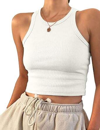 PLOKNRD Womens Tops Ladies Crop Tank Top Summer Vests