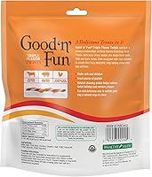 Vista 25 de Good 'N' Fun Golosinas de cuero crudo de triple sabor para perros, 22 unidades (paquete de 7)