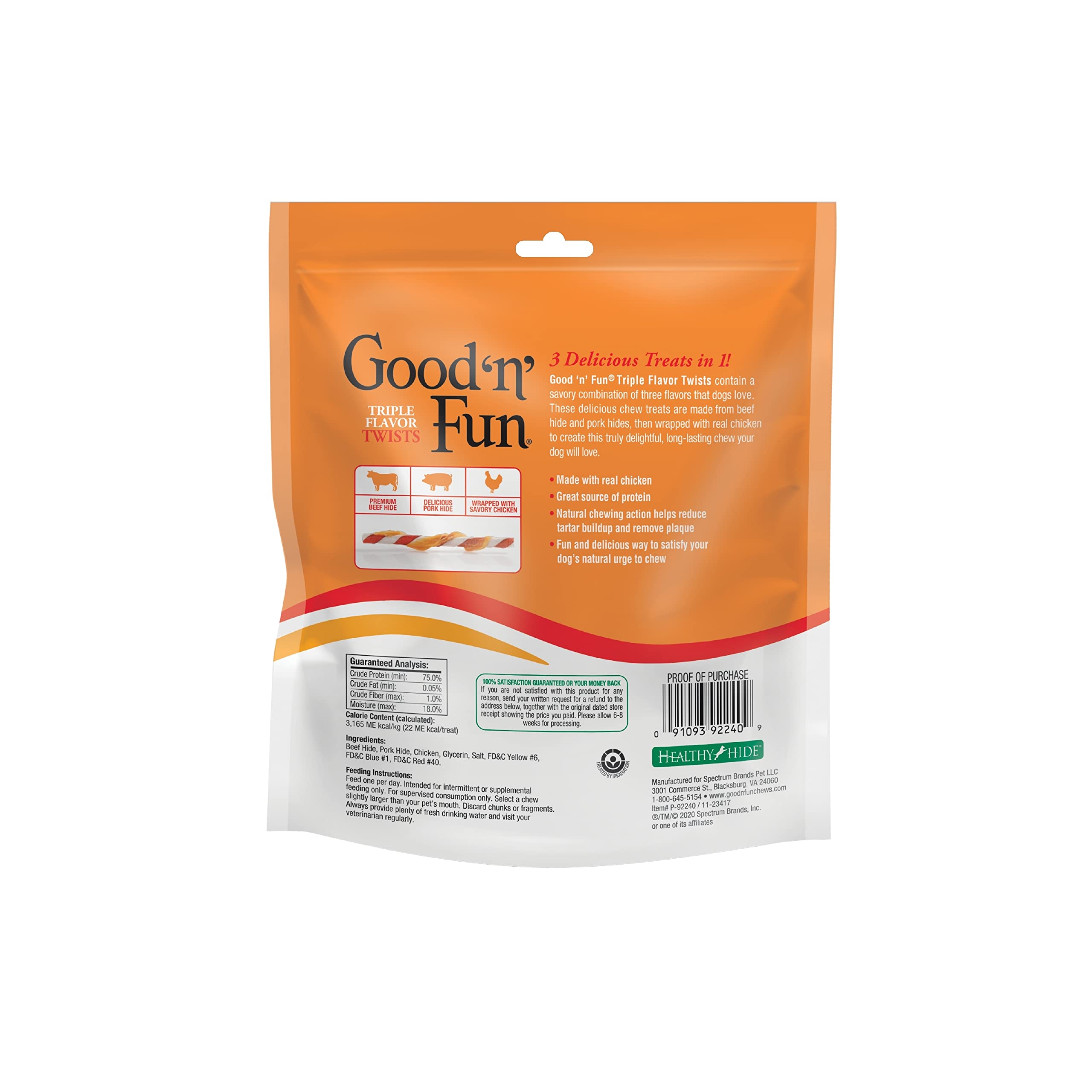 Good 'n' Fun Triple Sabor Twist – Chucherías para Perros