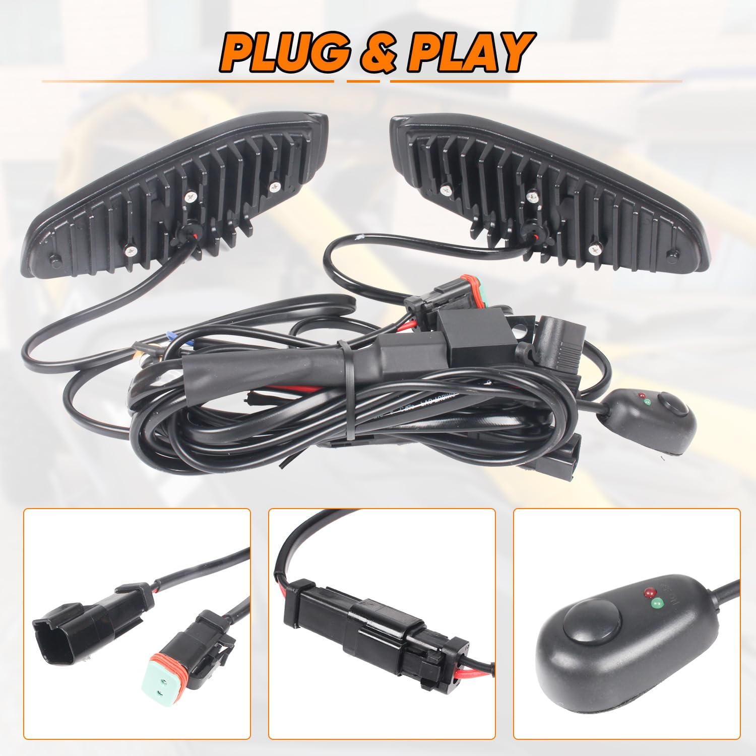 LED Side Mirror Lights Compatible with 2024 2025 Can Am Maverick R/R MAX Models Accessories Side Rear View Mirror Accent Auxiliary Lights Kit Replacement for 715007185 (2PCS)