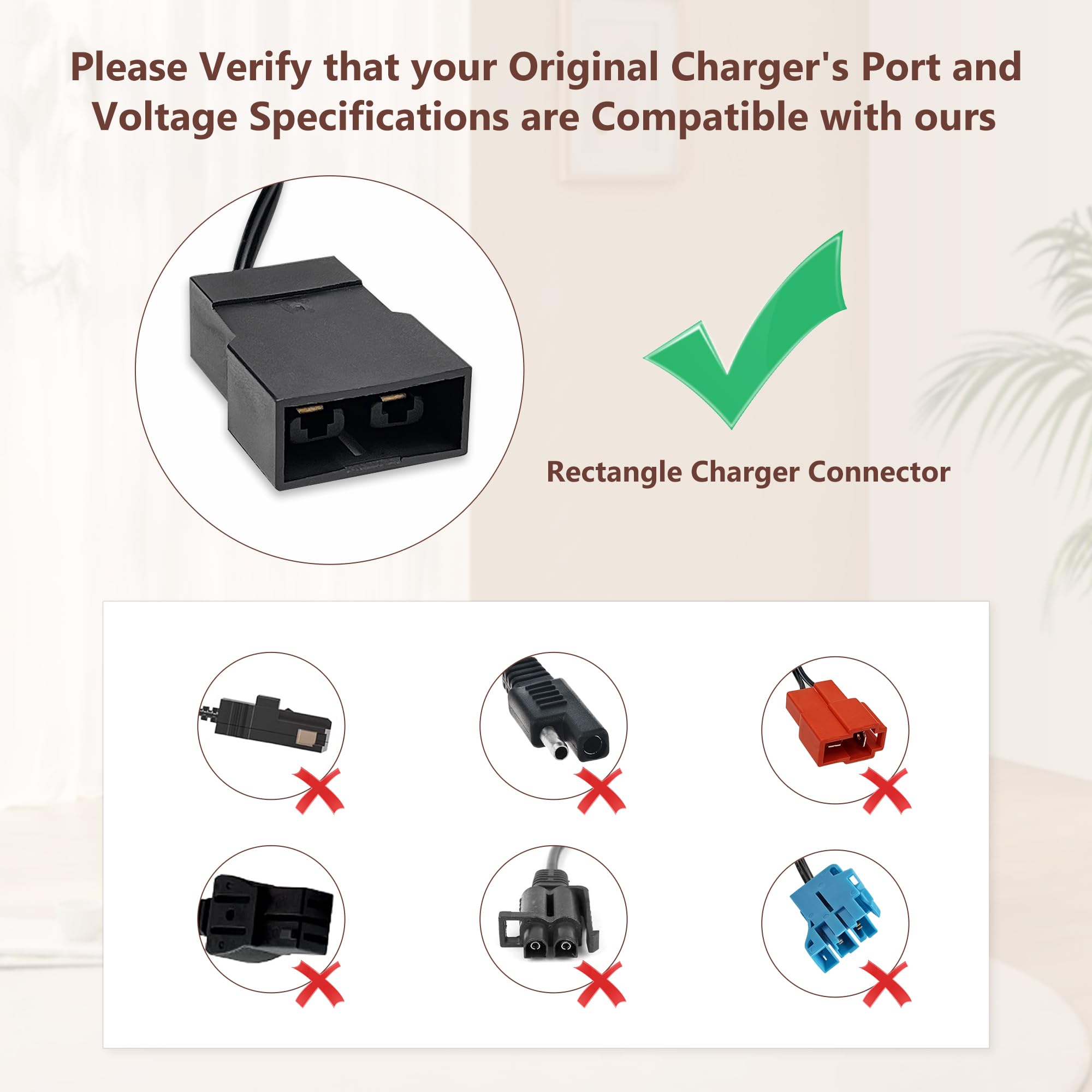 for Fisher-Price Power Wheels 6V Battery Charger for Ride-On Toys, Replacement Charger & 6 Volt Battery Adapter, Compatible with Power Wheels, Toddler Power Wheels, Lightning McQueen Thomas The Train