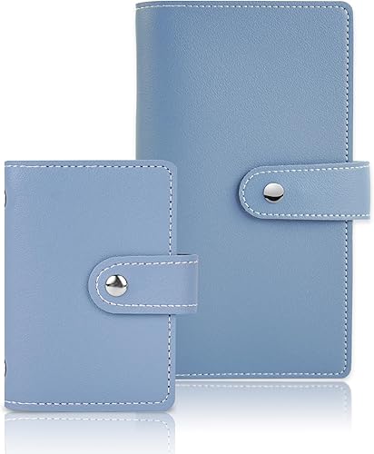 lizimandu Tarjetero para tarjetas de visita, funda de piel sintética, organizador de piel sintética, soporte para tarjetas de identificación con