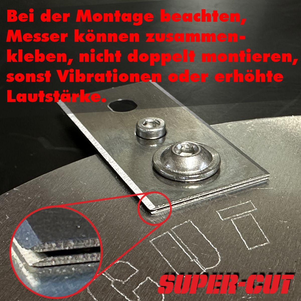 Messerscheibe Edelstahl/Aluminium für Worx Landroid & Vision M600