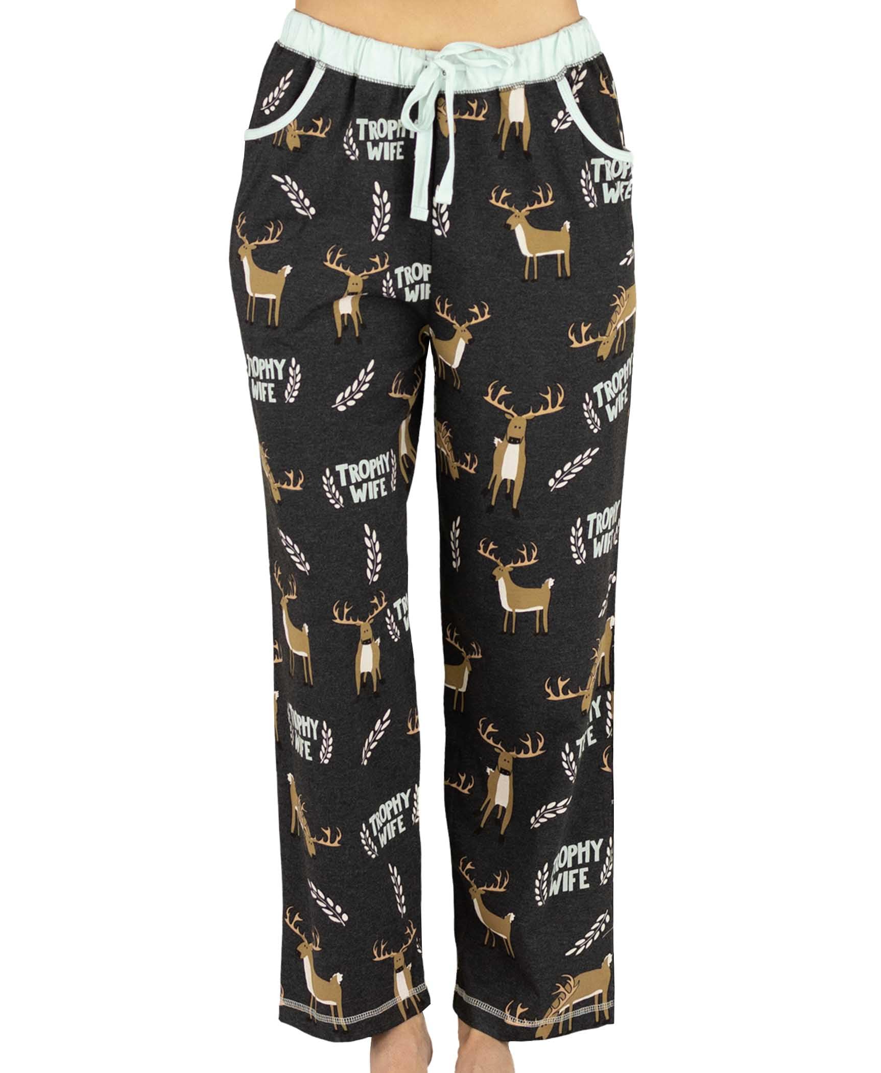 Lazy One Pajamas for Women, Cute Moose Pajama Pants and Top Separates