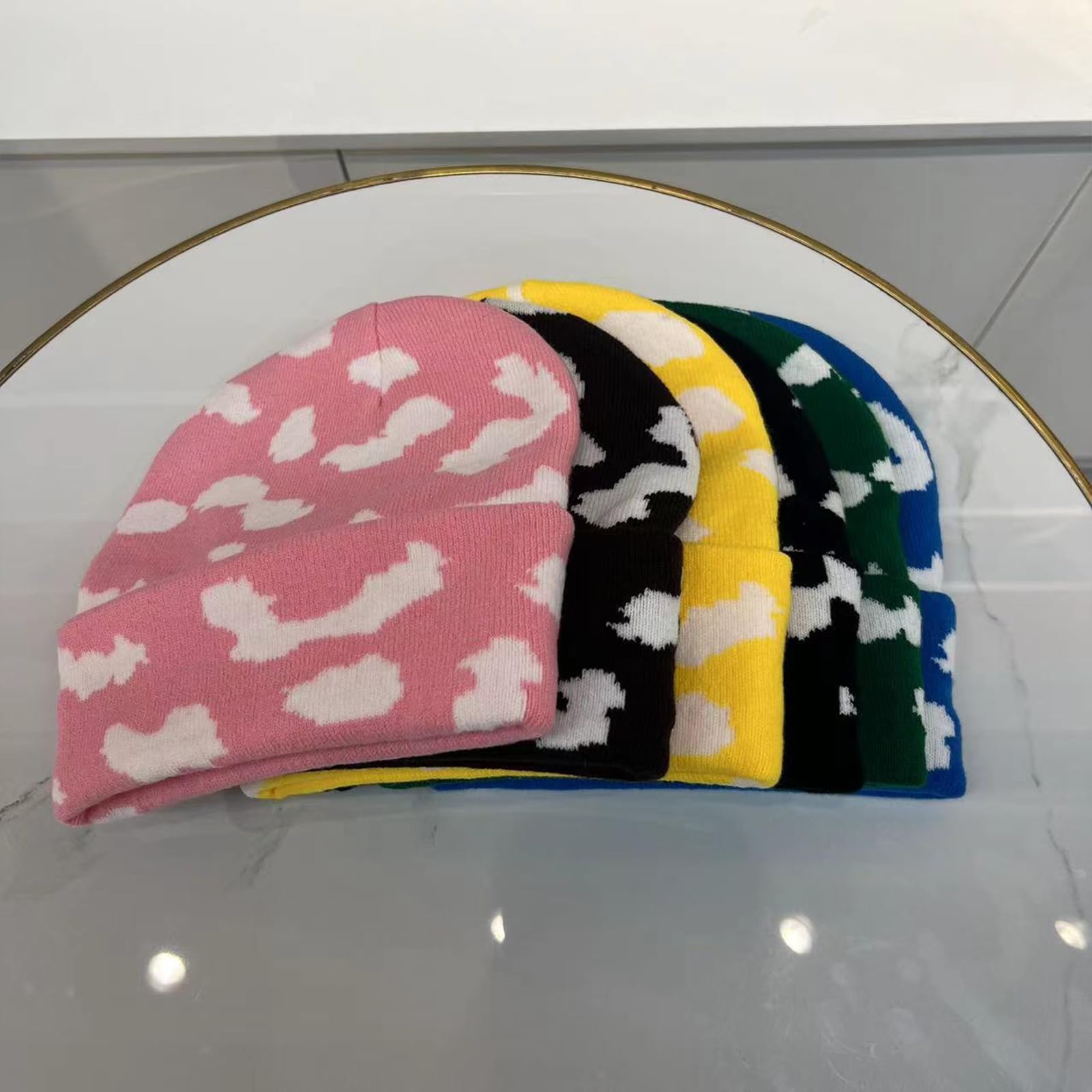 Knitted for Students Adult Windproof Foldable Winter Hat Handmade Keep Warm Cycling Hat Pink