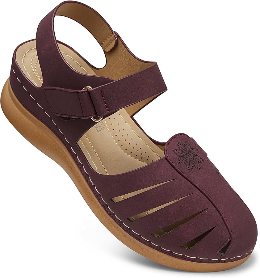 Amazon.com | SHIBEVER Women Comfortable Flat Sandals: Dressy