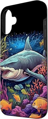 Vista 59 de Funda para iPhone 12/12 Pro Tiger Shark Sea Ocean Underwater Shark Lover