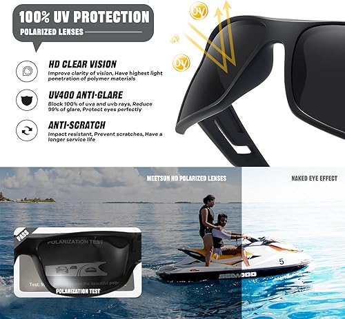 Miniatura 6 de MEETSUN Sports Polarized Sunglasses for Men Women Driving Fishing Cycling Golf Sun Glasses UV Protection